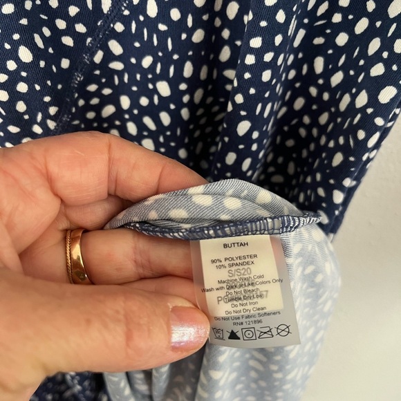 Title Nine Sayonara Cafe Buttah Dress Medium Navy - Picture 10 of 11